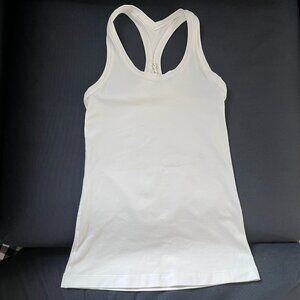 Lululemon White Racerback Tank Top